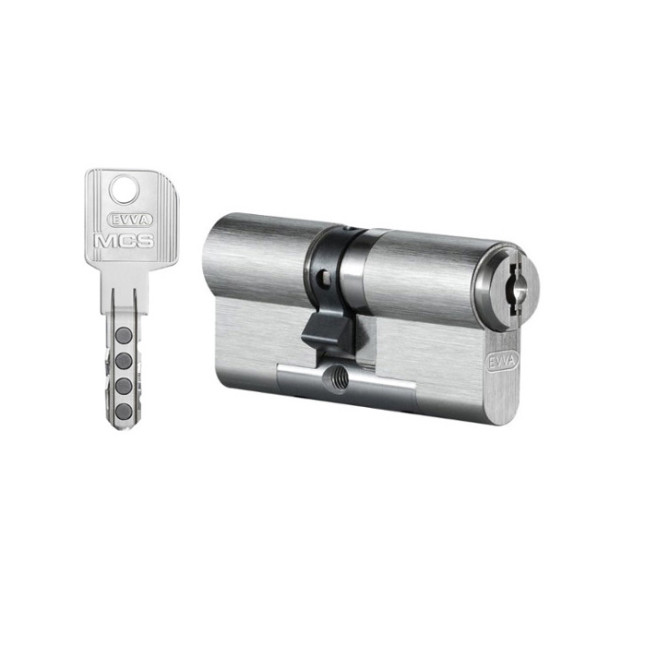 Цилиндр Evva MCS 102 (41x61) никель ключ-ключ Цилиндр Evva MCS 102 (41x61) никель ключ-ключ