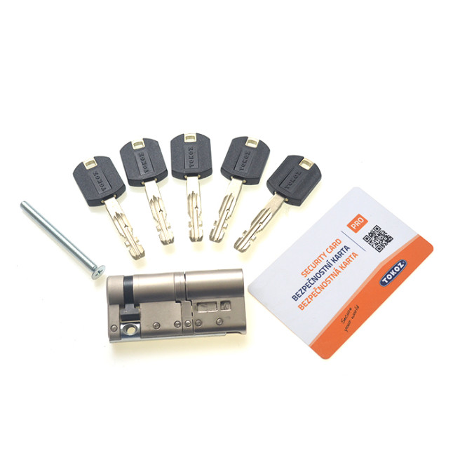 Циліндр Tokoz Pro 300 45 (35x10) матовий нікель ключ-половинка