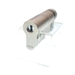 Циліндр Tokoz Pro 300 75 (65x10) матовий нікель ключ-половинка Циліндр Tokoz Pro 300 75 (65x10) матовий нікель ключ-половинка