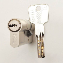 Цилиндр Titan K5 115 (50x65) ключ-ключ MN никель сатин Цилиндр Titan K5 115 (50x65) ключ-ключ MN никель сатин