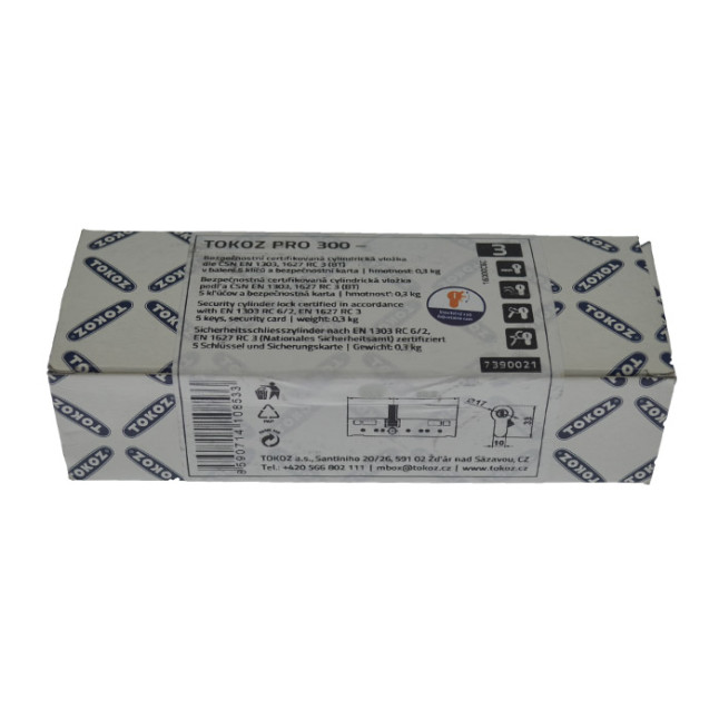 Циліндр Tokoz Pro 300 100 (35x65) матовий нікель ключ-ключ Циліндр Tokoz Pro 300 100 (35x65) матовий нікель ключ-ключ