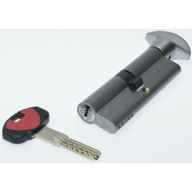 Циліндр замковий Securemme K-2 3200PCS45451X5 (45x45T) ключ тумблер матовий хром Циліндр замковий Securemme K-2 3200PCS45451X5 (45x45T) ключ тумблер матовий хром