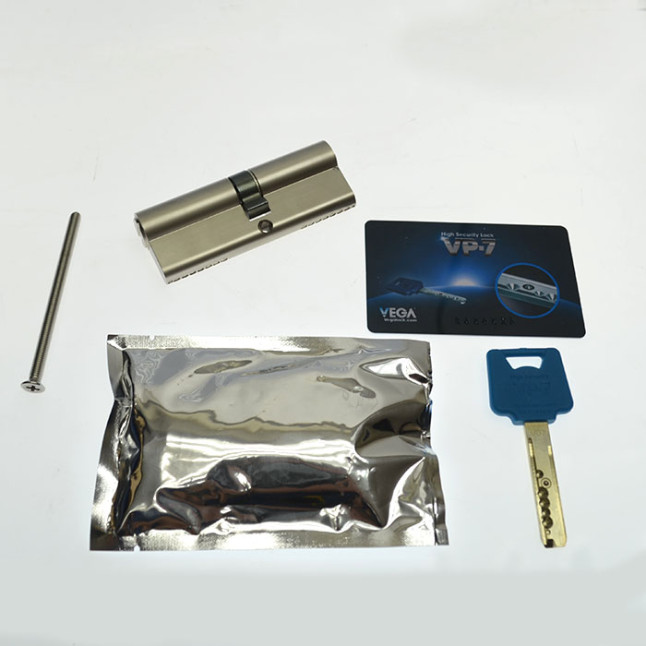 Цилиндр Vega VP-7 61 (30.5x30.5) ключ-ключ NST никель сатин Цилиндр Vega VP-7 61 (30.5x30.5) ключ-ключ NST никель сатин