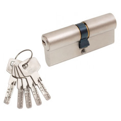 Цилиндр замка MG Serrature X8 62 (31x31) ключ-ключ матовый никель Цилиндр замка MG Serrature X8 62 (31x31) ключ-ключ матовый никель