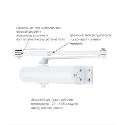 Доводчик дверной Ryobi DS-3550P Белый Доводчик дверной Ryobi DS-3550P Белый