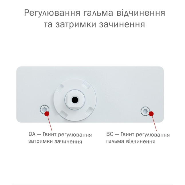 Доводчик дверний Ryobi DS-3550P Білий Доводчик дверний Ryobi DS-3550P Білий