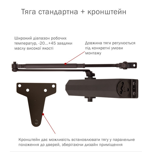 Доводчик дверний Ryobi D-3550 Темно-бронзовий