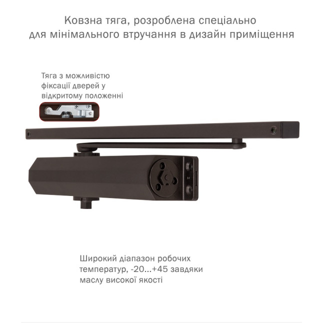 Доводчик дверний Ryobi DS-3550T Темно-бронзовий Доводчик дверний Ryobi DS-3550T Темно-бронзовий