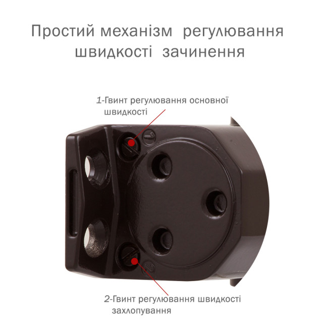 Доводчик дверний Ryobi DS-1554 Темно-бронзовий Доводчик дверний Ryobi DS-1554 Темно-бронзовий