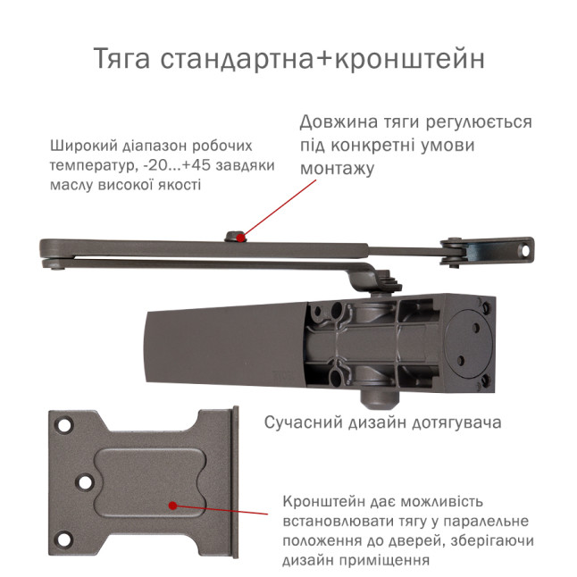 Доводчик дверний Ryobi D-1200P (U) Метало-бронзовий Доводчик дверний Ryobi D-1200P (U) Метало-бронзовий