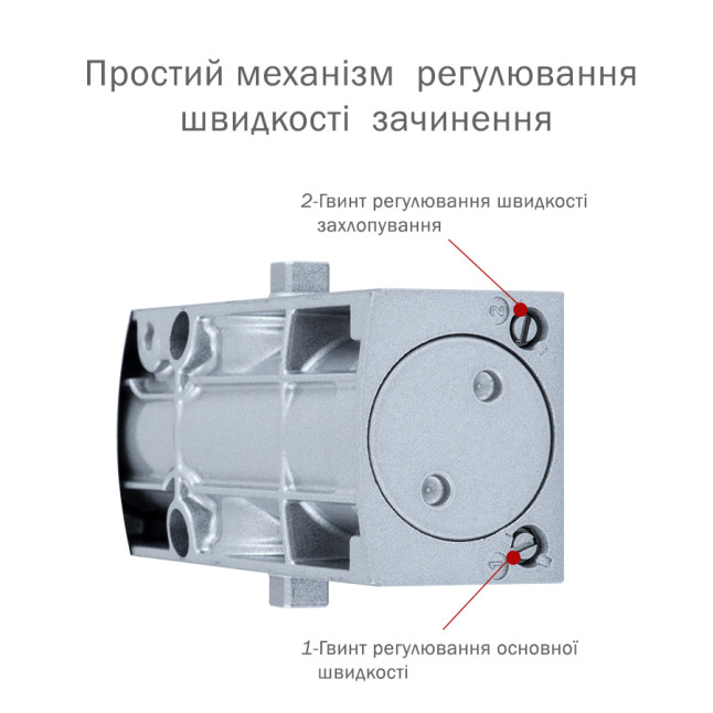 Доводчик дверний Ryobi D-1200P (U) Сріблястий Доводчик дверний Ryobi D-1200P (U) Сріблястий