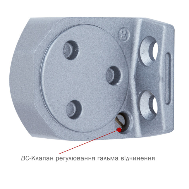 Доводчик дверний Ryobi DS-2055V Сріблястий