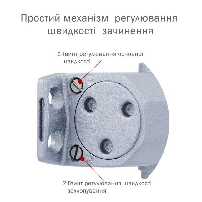 Доводчик дверний Ryobi DS-2055V Сріблястий