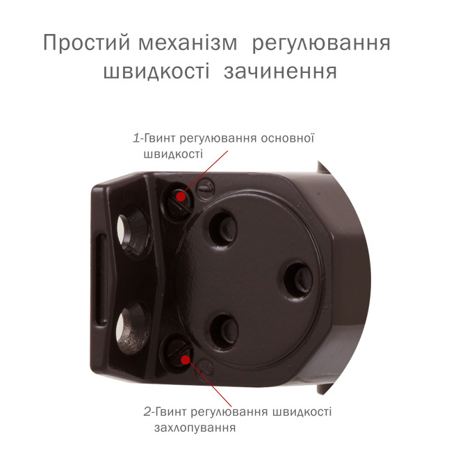Доводчик дверний Ryobi D-2005V UNIV Темно-бронзовий
