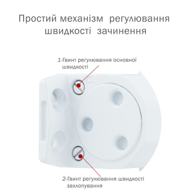 Доводчик дверний Ryobi DS-2005V Білий Доводчик дверний Ryobi DS-2005V Білий