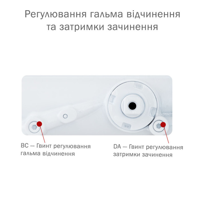 Доводчик дверний Ryobi DS-4550 Білий Доводчик дверний Ryobi DS-4550 Білий