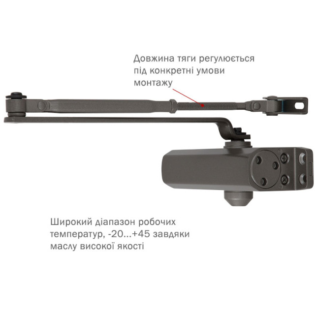 Доводчик дверной Ryobi 9903 Серебристо-бронзовый Доводчик дверной Ryobi 9903 Серебристо-бронзовый