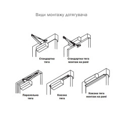 Доводчик дверной Ryobi D-1504 STD Темная-бронзовый Доводчик дверной Ryobi D-1504 STD Темная-бронзовый