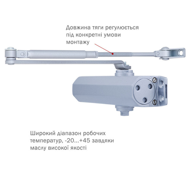 Доводчик дверний Ryobi D-1554 STD Cеребристо Доводчик дверний Ryobi D-1554 STD Cеребристо