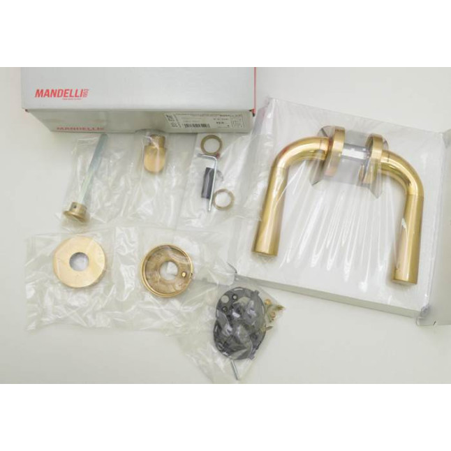 Ручка дверна Mandelli Start S101 / SB - 03/04 латунь / мат.латунь c WC