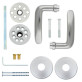 Ручка дверна Abloy Akatemia 133/002 MS / HCr матовий хром