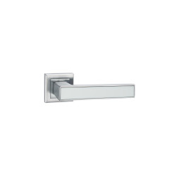 Ручка дверная MVM Linde A-2015 MC + White матовый хром - белый Ручка дверная MVM Linde A-2015 MC + White матовый хром - белый