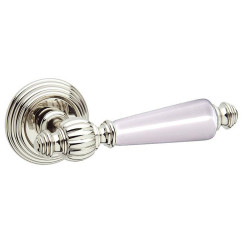 Ручка дверная Fimet Michelle 106P-269 никель/белый фарфор Ручка дверная Fimet Michelle 106P-269 никель/белый фарфор