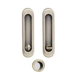 Ручка для розсувних дверей з механізмом WC Siba S223 AB бронза антична