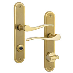 Ручка дверная Rostex Elegant WC 6 (72мм) 35-50 титан PVD матовый Ручка дверная Rostex Elegant WC 6 (72мм) 35-50 титан PVD матовый
