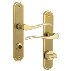 Ручка дверная Rostex Elegant WC 6 (72мм) 40-45 титан PVD матовый Ручка дверная Rostex Elegant WC 6 (72мм) 40-45 титан PVD матовый
