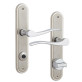 Ручка дверная Rostex Elegant WC 5 (72мм) матовый хром Ручка дверная Rostex Elegant WC 5 (72мм) матовый хром