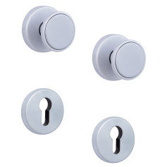Ручка дверна Rostex Exclusive SNH55 PZ fix-mov Knob хром-сатин Ручка дверна Rostex Exclusive SNH55 PZ fix-mov Knob хром-сатин