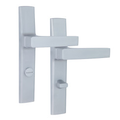 Ручка дверна Rostex Office WC 6 (85мм) хром-сатин