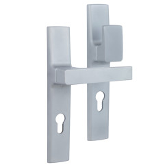 Ручка дверна Rostex Office PZ (85мм) fix-mov ліва хром-сатин