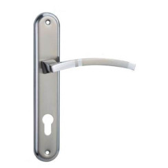 Ручка дверная Siba Assos A353 22 07 (межцентр 85 мм) мат.никель/хром