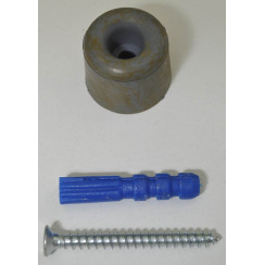 Стопор дверной Gerda d34h28 серый/коричневый