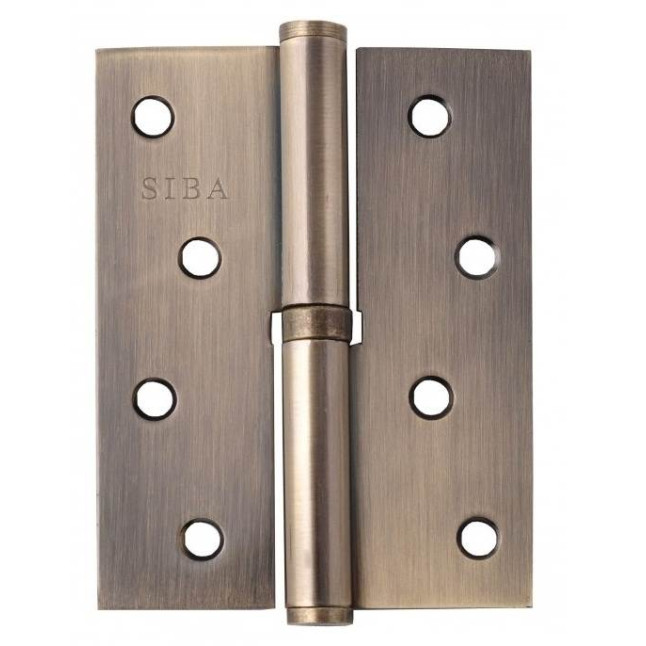Петля дверна карткова Siba 1BB (100x75x2.5 мм) AB антична бронза