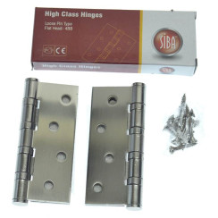 Петля дверная карточная Siba 4BB (100x75x3 мм) SС матовый хром Петля дверная карточная Siba 4BB (100x75x3 мм) SС матовый хром