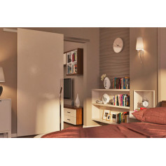 Комплект системы для раздвижных дверей Design 80-V со стопором 500 мм шина 2000 мм Комплект системы для раздвижных дверей Design 80-V со стопором 500 мм шина 2000 мм