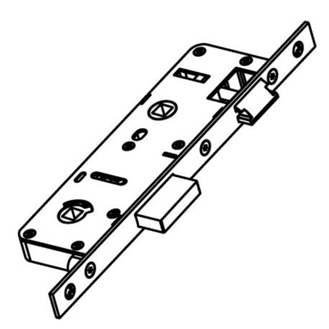 Корпус замка WC Siba PVC 10069 P WC-35 Корпус замка WC Siba PVC 10069 P WC-35
