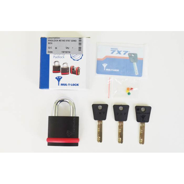 Замок навесной Mul-t-lock NE10G 7x7 0767 3DND77 Замок навесной Mul-t-lock NE10G 7x7 0767 3DND77