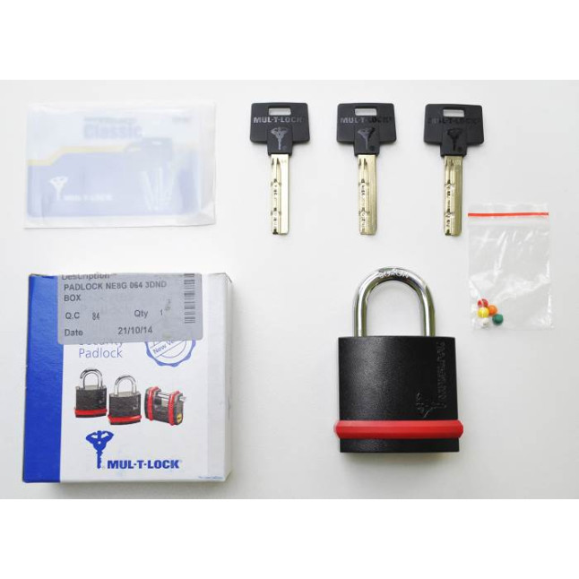 Замок навесной Mul-t-lock NE8G Classic 064 3DND Замок навесной Mul-t-lock NE8G Classic 064 3DND
