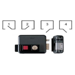 Замок накладной электромеханический Iseo 521320605 левый, внутрь Замок накладной электромеханический Iseo 521320605 левый, внутрь