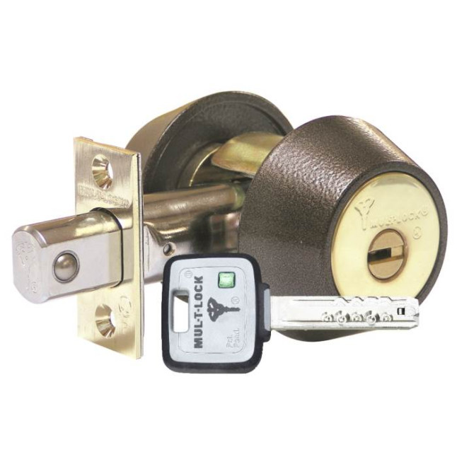 Замок врезной Mul-t-lock Dead bolt Hercular MT5+ золото, коричневый Замок врезной Mul-t-lock Dead bolt Hercular MT5+ золото, коричневый