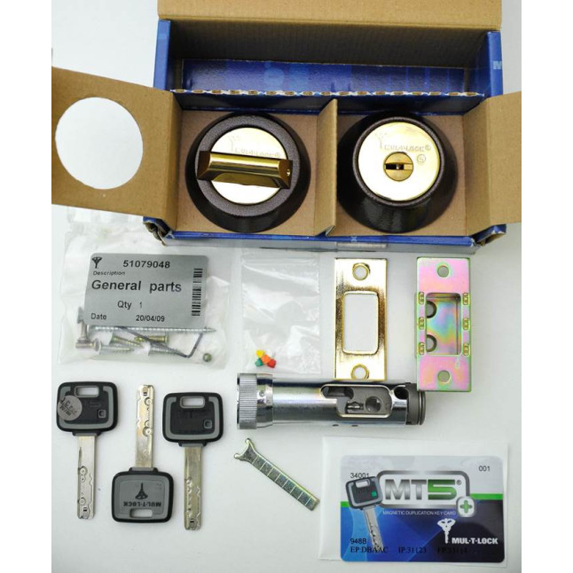Замок врезной Mul-t-lock Dead bolt Hercular MT5+ золото, коричневый Замок врезной Mul-t-lock Dead bolt Hercular MT5+ золото, коричневый
