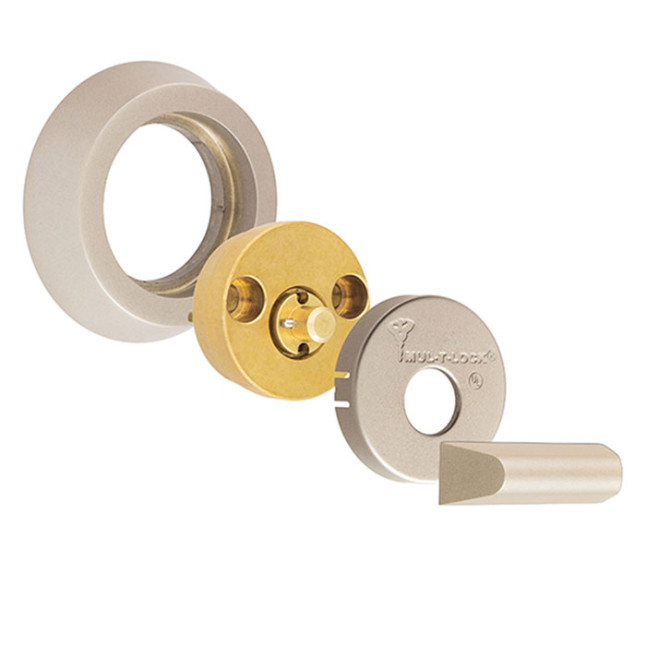 Замок врізний Mul-t-lock Cliq Hercular Dead bolt Interactive + (ключ-тумблер) нікель-сатин