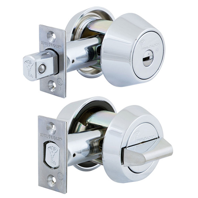 Замок врізний Mul-t-lock Cliq Hercular Dead bolt Interactive + (ключ-тумблер) хром-нікель
