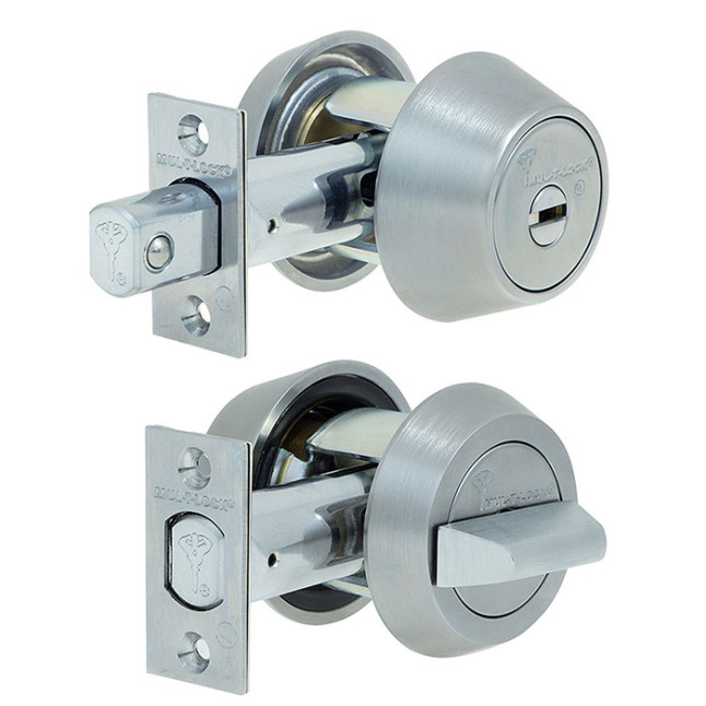 Замок врізний Mul-t-lock Cliq Hercular Dead bolt MT5 + (ключ-тумблер) матовий хром