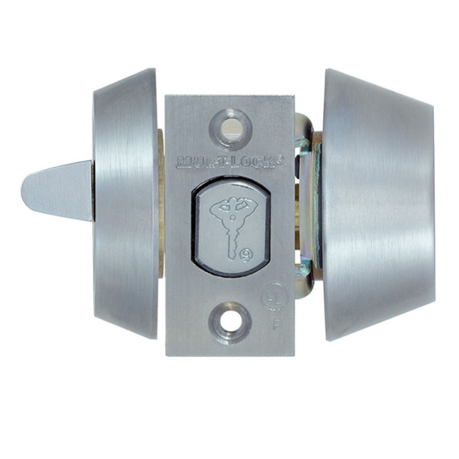Замок врізний Mul-t-lock Cliq Hercular Dead bolt MT5 + (ключ-тумблер) матовий хром
