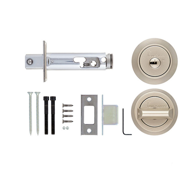 Замок врезной Mul-t-lock Cliq Hercular Dead bolt MT5+ (ключ-тумблер) никель-сатин